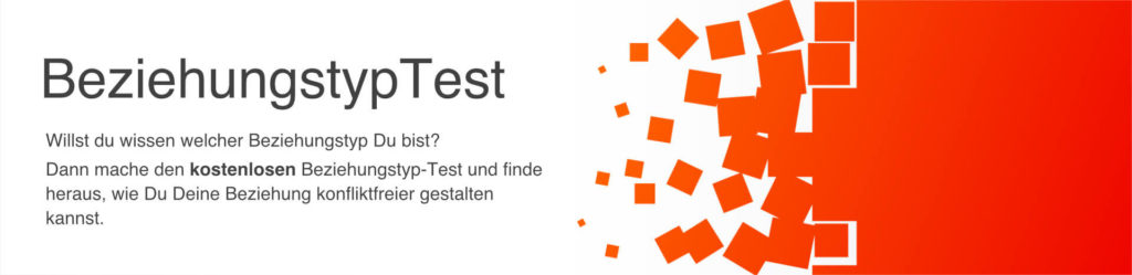 Beziehung: Banner zum kostenlosen Beziehungstyp-Test